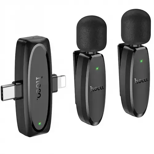Lavaliera HOCO L15, USB-C / Lightning, Set 2 bucati (Negru)
