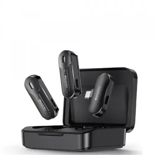 Lavaliera Yesido KR17, USB-C, Set 2 bucati (Negru)