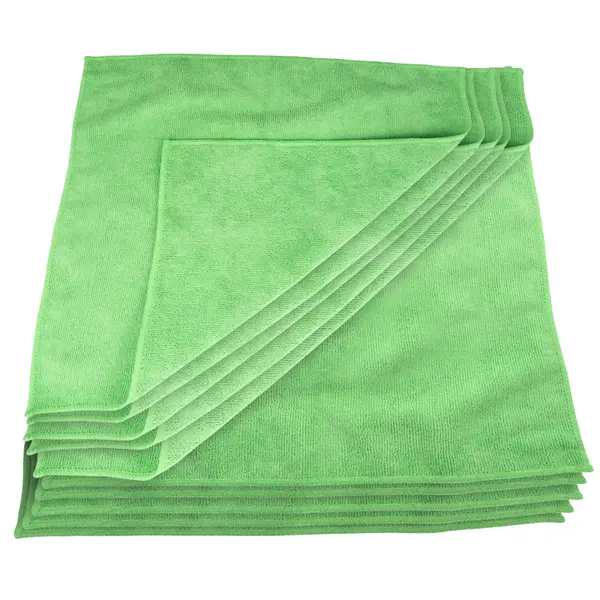 Laveta microfibra, neteda, 40x40cm, pentru ferestre, verde, 43g, 20buc