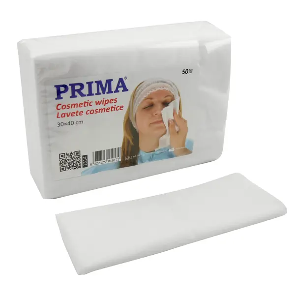 Lavete cosmetice PRIMA, 30x40cm, din netesut, 50 bucati