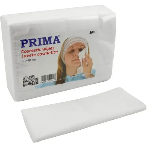 Lavete Cosmetice Prima, Ultra-Fine, 30 cm x 40 cm, 50 Bucati