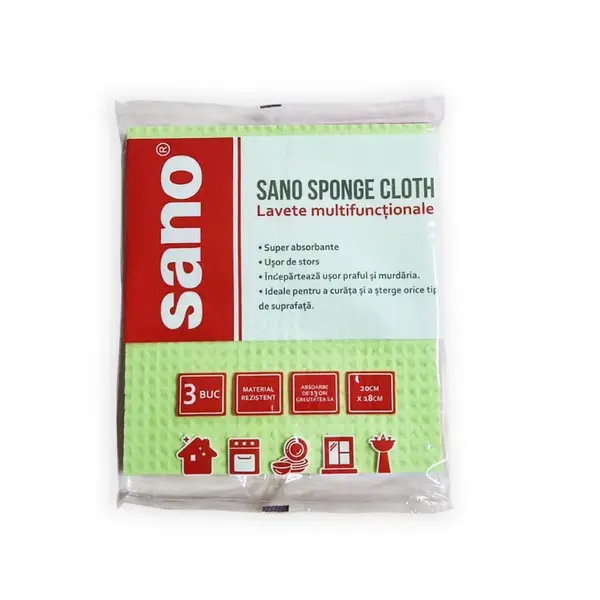 Lavete umede Sano 3buc/set Lavete umede Sano 3buc/set
