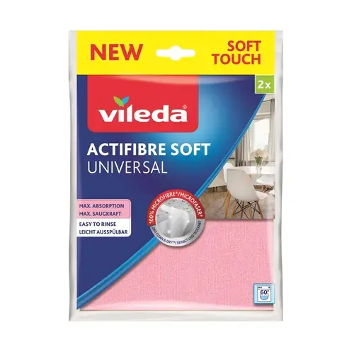 Lavete Vileda ACTIFIBRE Soft 171813, 2 bucati (Roz/Gri)