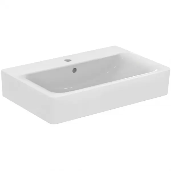 Lavoar alb, 70x46 cm, montaj pe perete, cu preaplin, Ideal standard Connect Cube