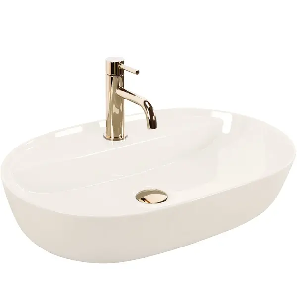 Lavoar Aura ecru lucios L61 cm