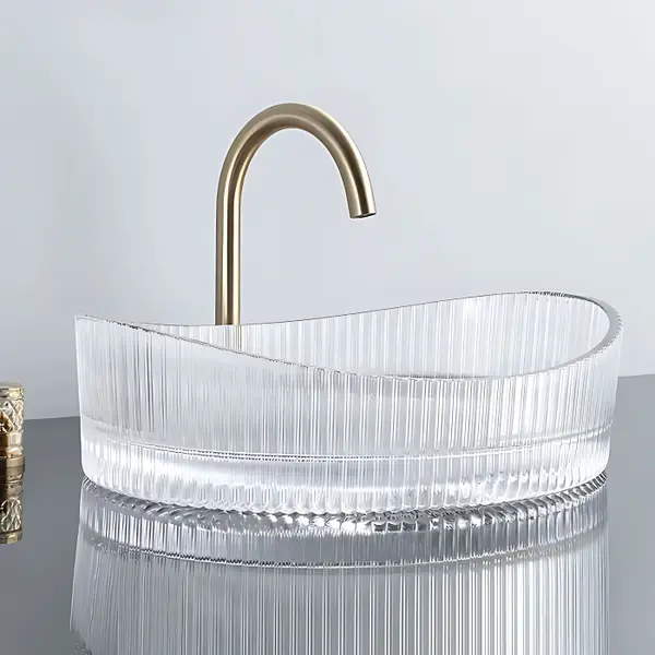 Lavoar baie 50x37 cm, oval, transparent, Rea Harper
