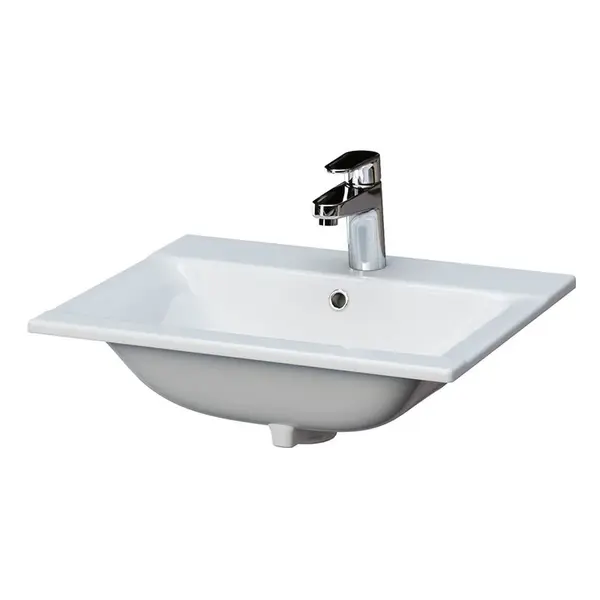 Lavoar baie incastrat alb lucios 50 cm Cersanit Ontario New resigilat