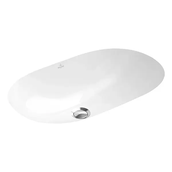 Lavoar baie incastrat alb lucios 65 cm, oval, Villeroy Boch Novo
