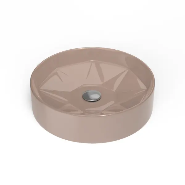 Lavoar baie pe blat Celesta Emerald 42 x 42 x 11 cm ceramica bej