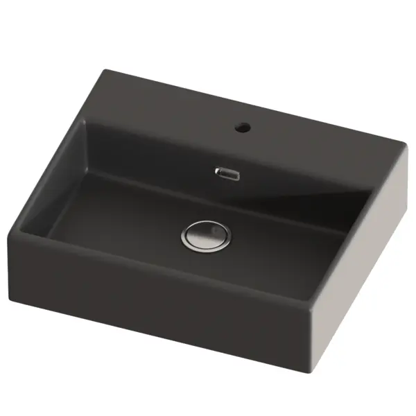 Lavoar baie pe blat Celesta Urban 50 50 x 42 x 14 cm orificiu baterie ceramica antracit mat