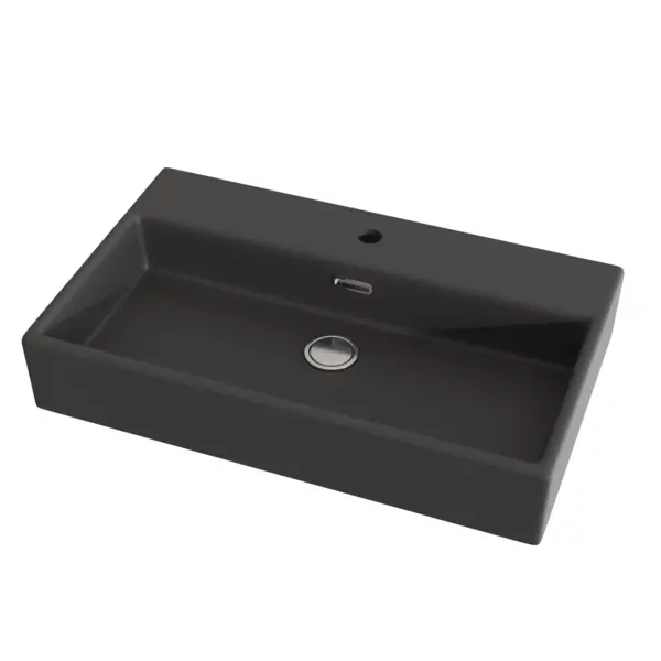 Lavoar baie pe blat Celesta Urban 70 70 x 41 x 14 cm orificiu baterie ceramica antracit mat