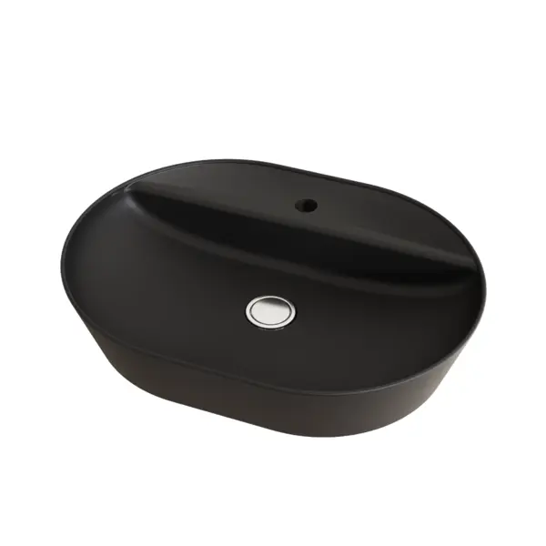 Lavoar baie pe blat Celesta Vista 60 x 45 x 11.5 cm ceramica negru mat
