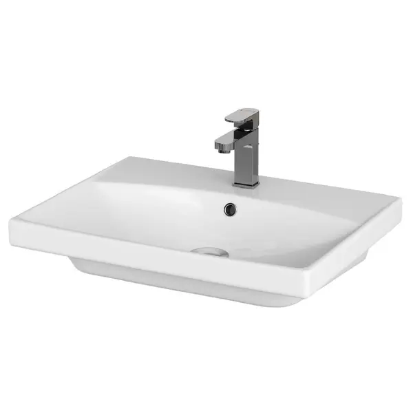 Lavoar baie suspendat alb 60 cm, dreptunghiular, Cersanit City