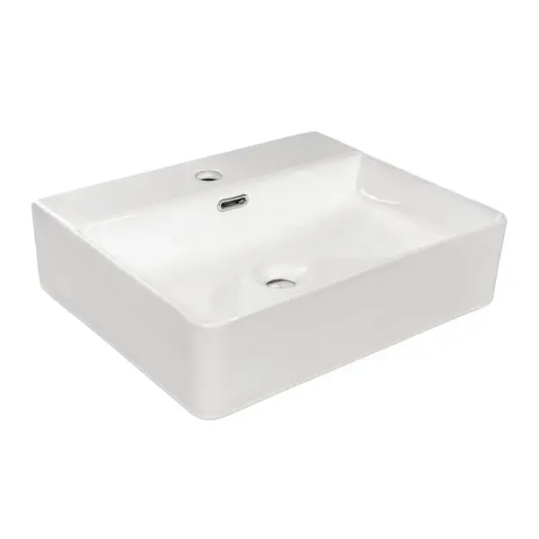 Lavoar ceramic alb SQUARE cu accesorii 8303-A, 50x42x13 cm