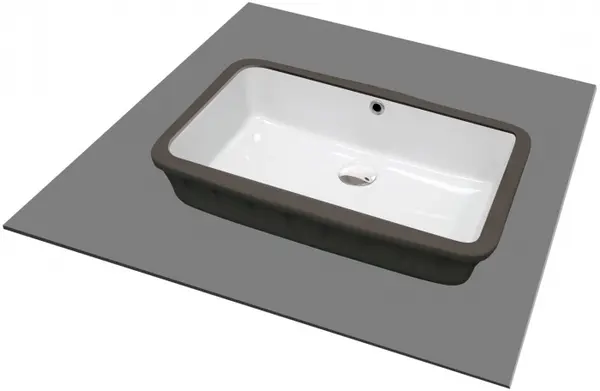 Lavoar ceramic, montare sub blat, 50x30 cm, alb, Deante Temisto