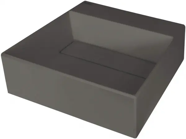 Lavoar din granit, capac scurgere, montare blat, 40x40 cm, antracit, Deante Correo