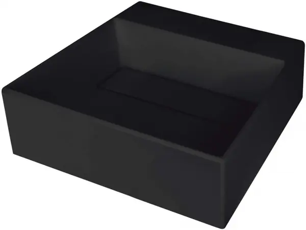 Lavoar din granit, capac scurgere, montare blat, 40x40 cm, negru, Deante Correo