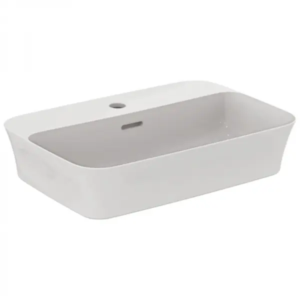 Lavoar dreptunghiular, montaj pe blat, alb, 55x38 cm, cu preaplin, Ideal Standard Ipalyss