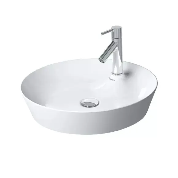Lavoar Duravit Cape Cod 2328480000, montare pe blat, 480 mm, DuraCeram, rotund, Alb
