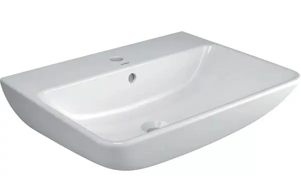 Lavoar Duravit Me by Starck 2335600000, montare pe perete, 60 x 46 cm, dreptunghiular,Alb