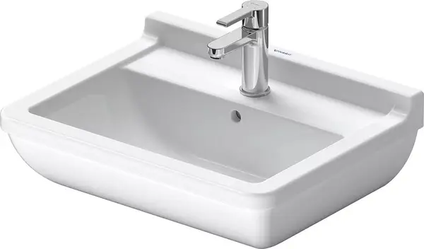 Lavoar Duravit Stack 3 0300550000, montare pe perete, 55 x 43 cm, dreptunghiular, Alb