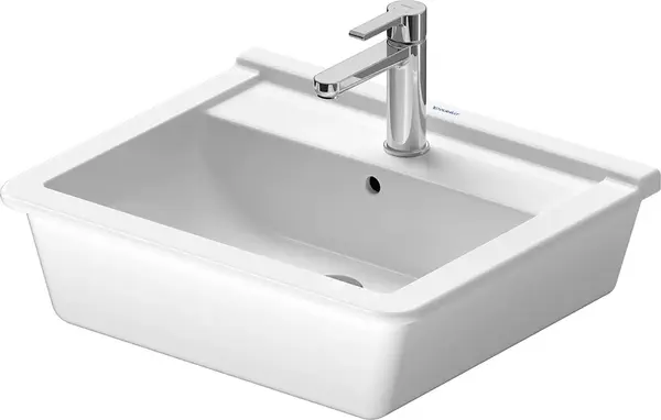 Lavoar Duravit Starck 3 0302490000, montare in blat, 56 x 47 cm, dreptunghiular, Alb
