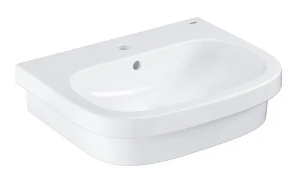 Lavoar Grohe Euro Ceramic 39337000, montare pe blat, preaplin, 60 x 48 cm, Alb