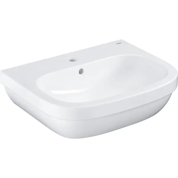 Lavoar Grohe Euro Ceramic, montare pe perete, preaplin, 600 x 480 mm, Alb