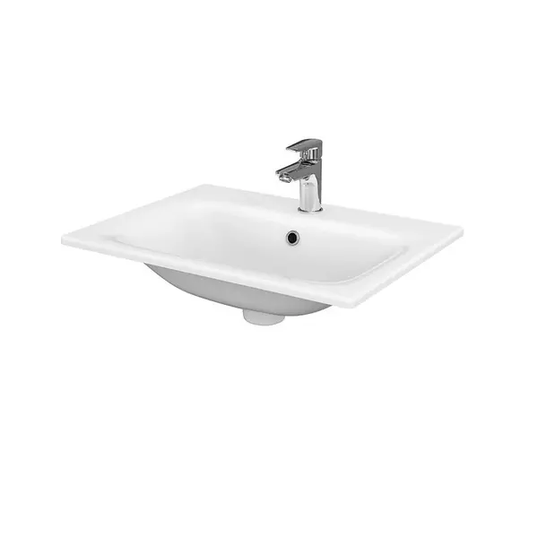 Lavoar incastrat alb 60 cm, dreptunghiular, Cersanit Moduo