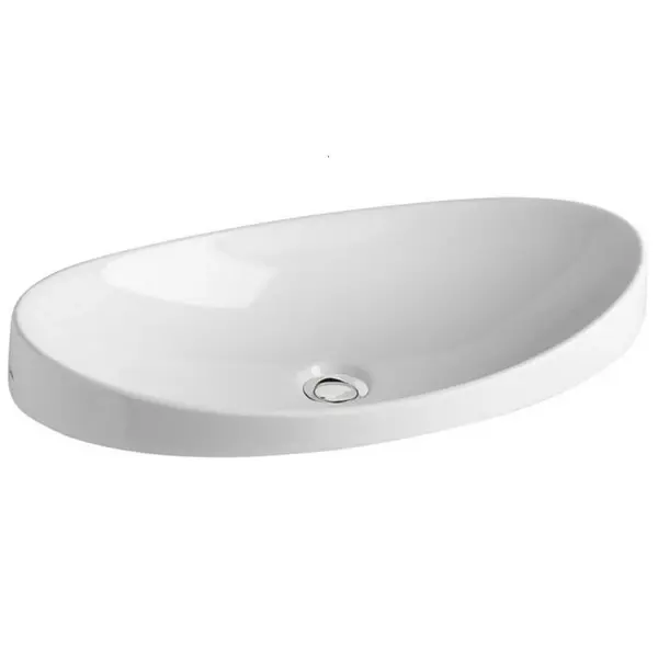 Lavoar incastrat alb lucios 65 cm, oval, Gala Klea