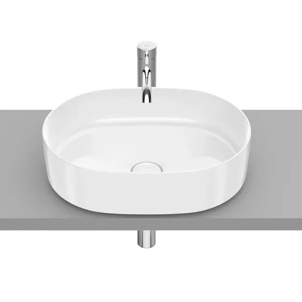 Lavoar oval Roca Inspira A327520000, 500 x 370 mm, montare pe blat, Alb