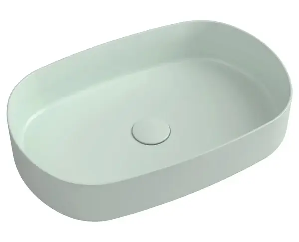 Lavoar pe blat, 55x36 cm, fara preaplin, verde menta SAPHO Infinity