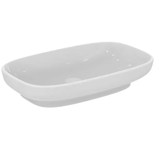 Lavoar pe blat alb 60 cm, dreptunghiular, cu preaplin, Ideal Standard i.Life B