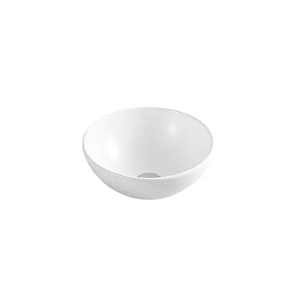 Lavoar pe blat alb lucios 33 cm, rotund, Fluminia Round
