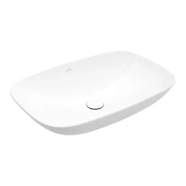 Lavoar pe blat alb lucios 56 cm, dreptunghiular, Villeroy Boch, Loop Friends