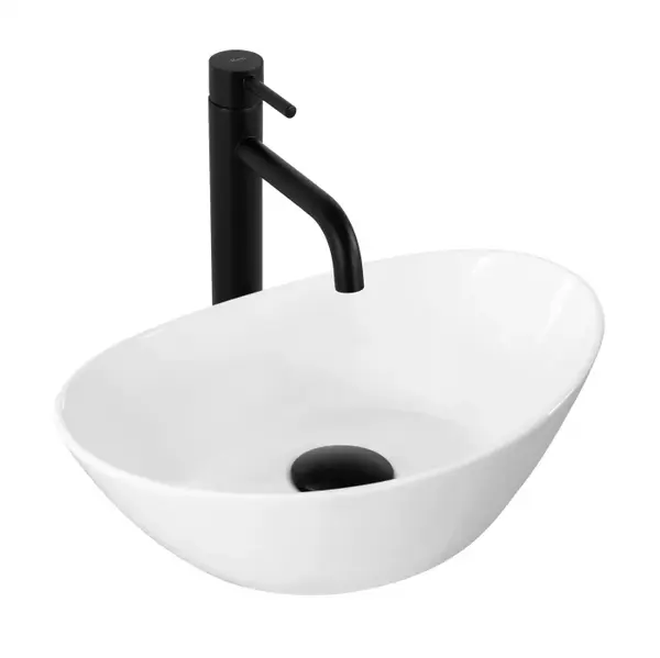 Lavoar pe blat alb lucios, oval 36 cm, Rea Kate