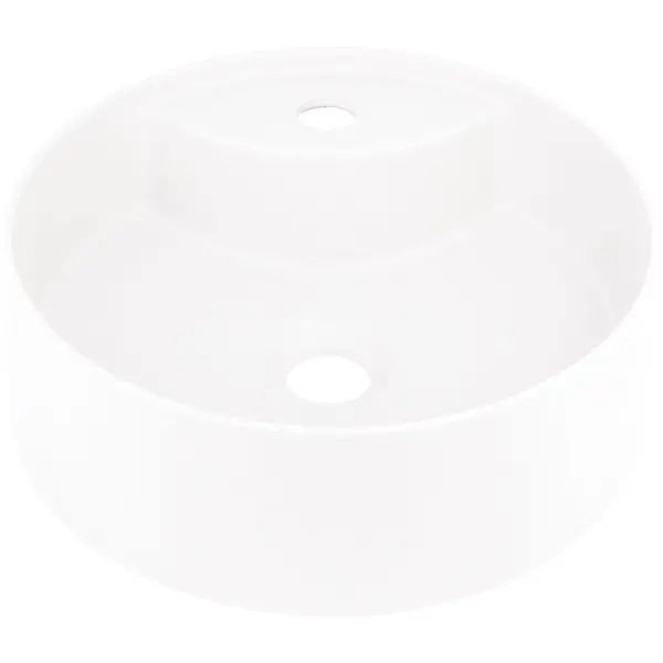 Lavoar pe blat compozit alb Deante Silia cu orificiu baterie, 36 cm