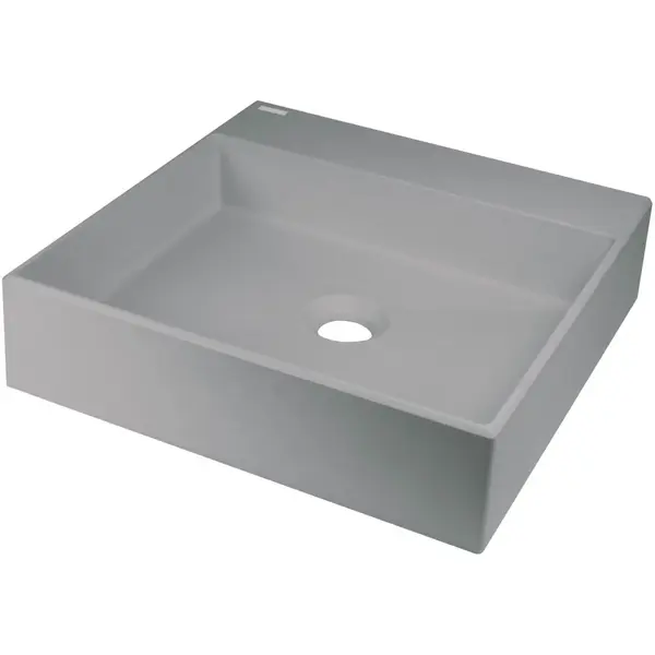 Lavoar pe blat compozit gri Deante Correo, patrat, 40 cm