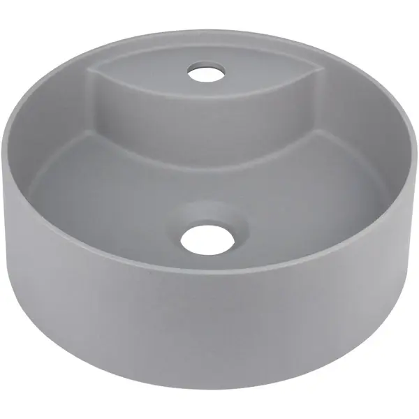 Lavoar pe blat compozit gri Deante Silia cu orificiu baterie, 36 cm