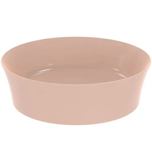 Lavoar pe blat roz lucios 40 cm, rotund, fara preaplin, Ideal Standard Ipalyss