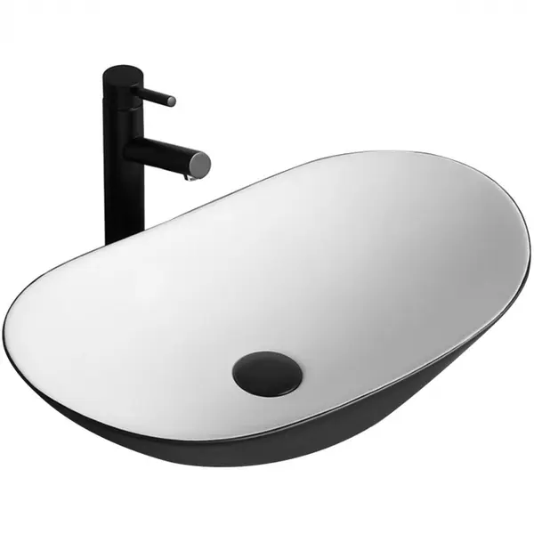 Lavoar pentru blat Rea Royal Black Alb