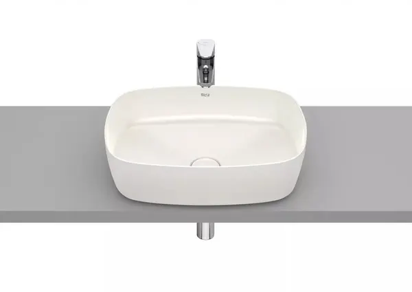 Lavoar Roca Inspira A327500650, montare pe blat, 50 x 37 cm, FineCeramic, Bej