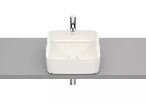 Lavoar Roca Inspira A327532650, montare pe blat, 37 x 37 cm, FineCeramic, Bej