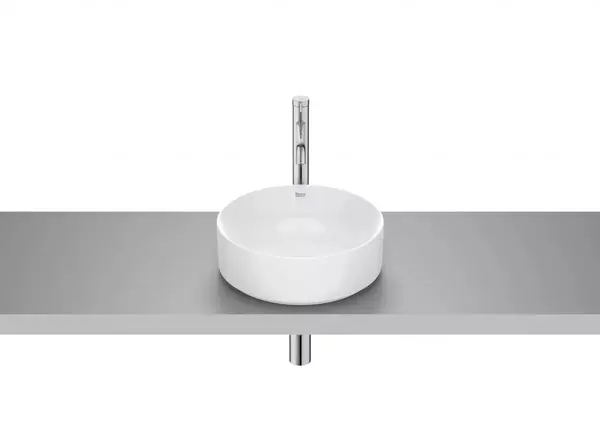 Lavoar Roca Ona A32768J000, montare pe blat, 37 cm, FineCeramic, Alb