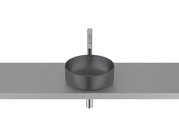 Lavoar Roca Ona A32768J080, montare pe blat, 37 cm, FineCeramic, mat, Negru