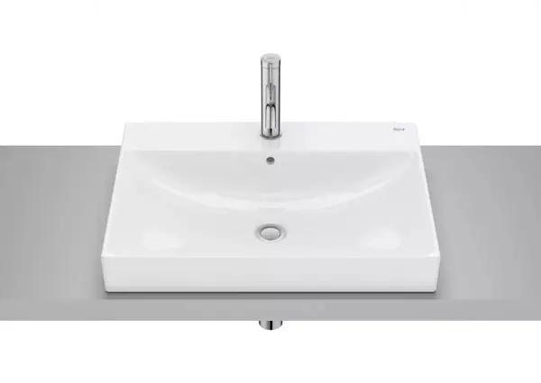Lavoar Roca Ona A32768N000, montare in blat, 60 x 45 cm, FineCeramic, Alb
