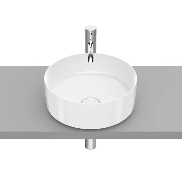 Lavoar rotund Roca Inspira A327523000, 370 x 370 mm, montare pe blat, Alb