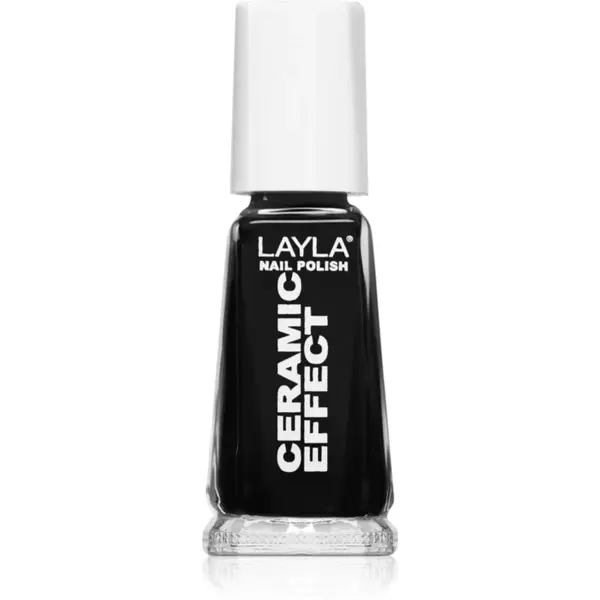 Layla Cosmetics Ceramic Effect lac de unghii culoare N.31 Pure Black 10 ml