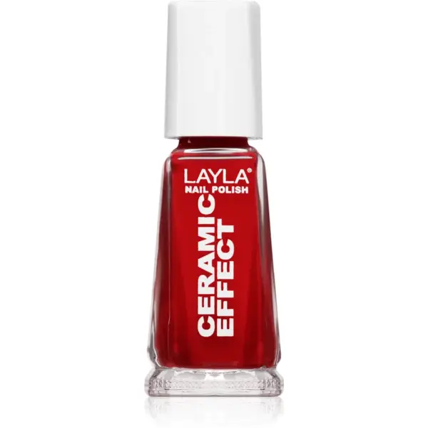 Layla Cosmetics Ceramic Effect lac de unghii culoare N.6 Milan Red 10 ml