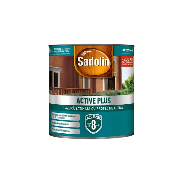 Lazura Satinata Sadolin pe baza de apa stejar 0.75 L